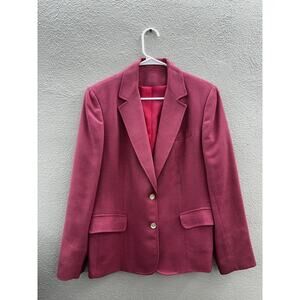 Rachelle Womens Blazer Size Unknown Pink Two Button Up